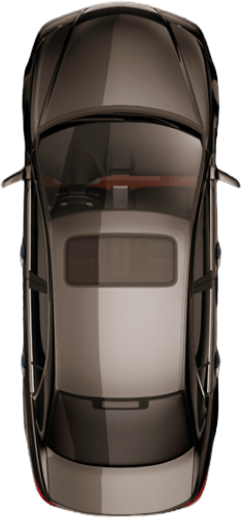 Top down view of a car